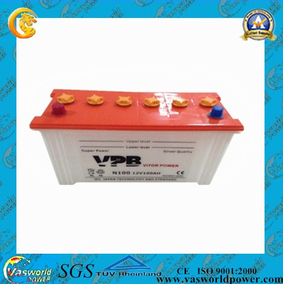 JIS 12V100ah Dry Battery for Vehicle