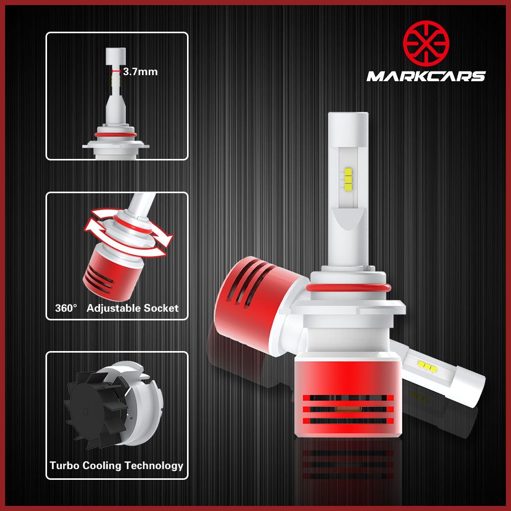 Markcars LED Car Headlight with New Turbo Cooling Techonology