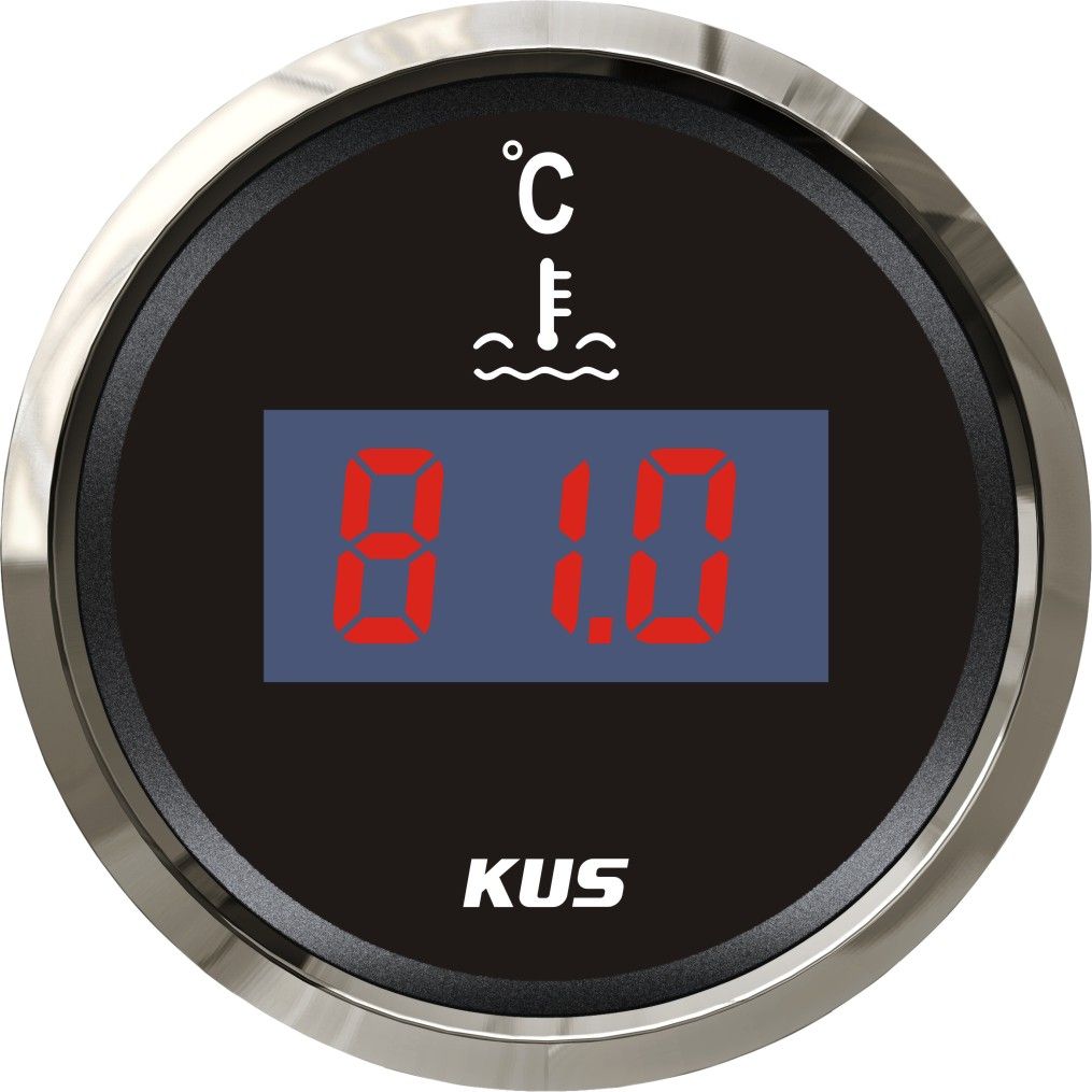 Hot Sales! ! ! 52mm Digital Water Temperature Gauge Meter with Temp. Sensor Black Faceplate for Marine Yatch Truck