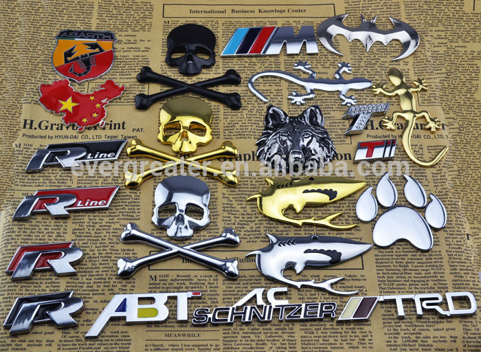 3m Custom Made Badges Car Logo Gold Letter Badge Car Chrome Emblem Chrome Letter Car Badge