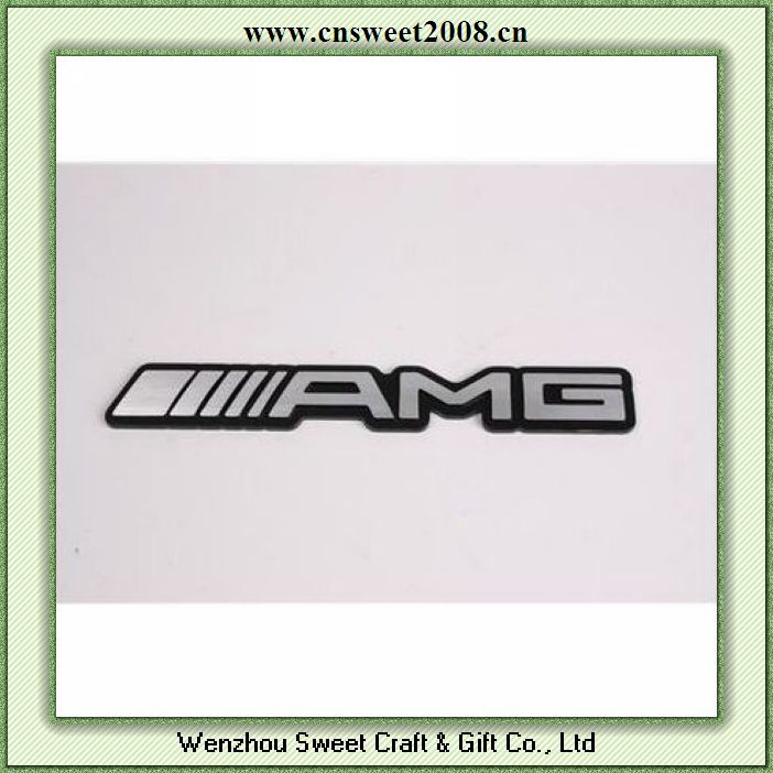 Custom Adhesive Plastic Badge with Chrome (S1M054)