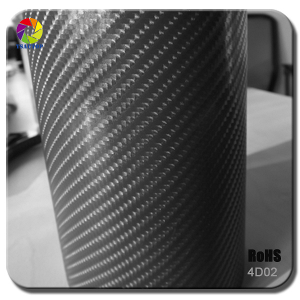 Tsautop 1.52*30m Grey 4D Super Real Carbon Fiber Car Wrap