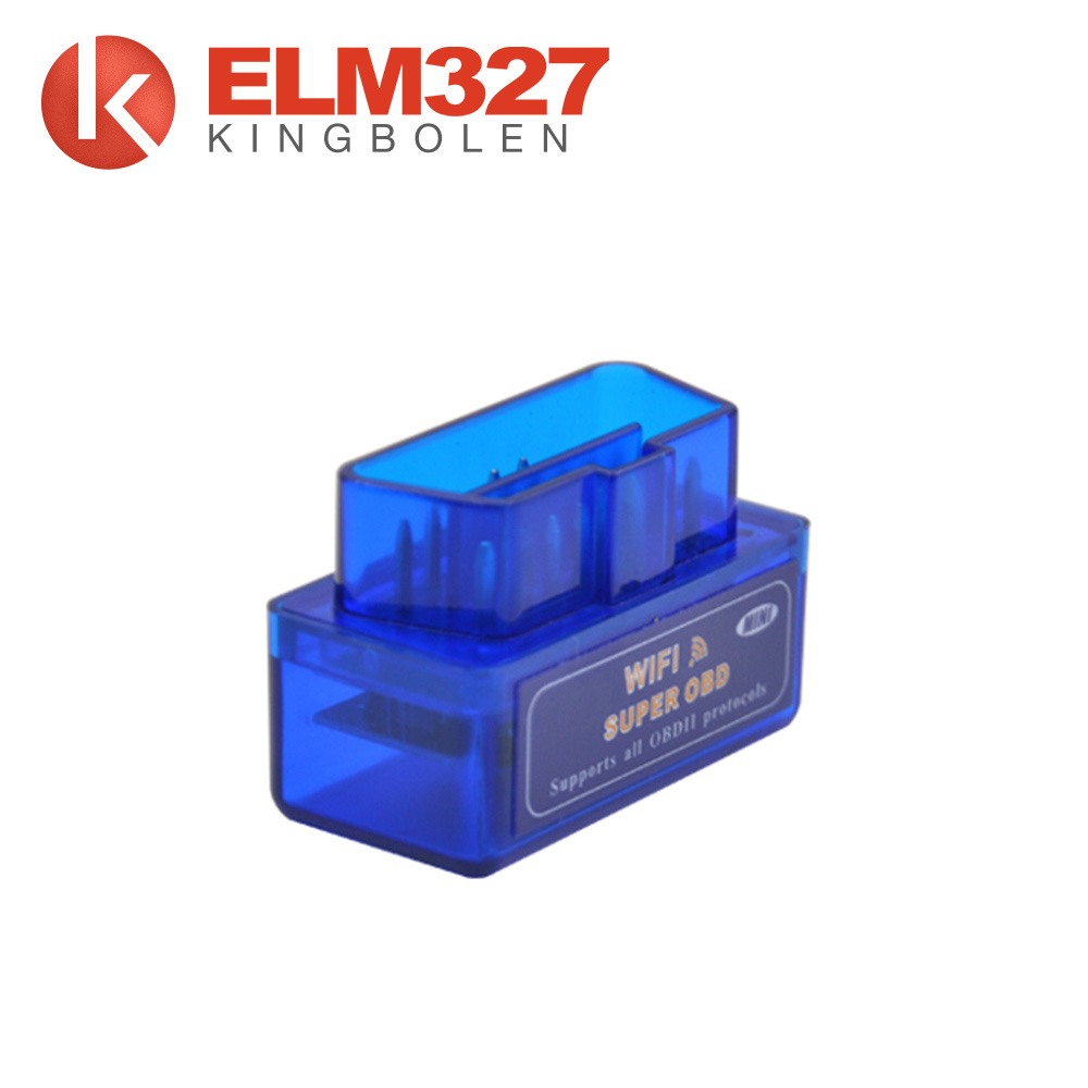 Hot Selling Mini Elm327 WiFi Elm 327 Obdii Car Diagnostic Tool OBD2 Code Reader Scanner for Ios Android Elm WiFi 327 Blue