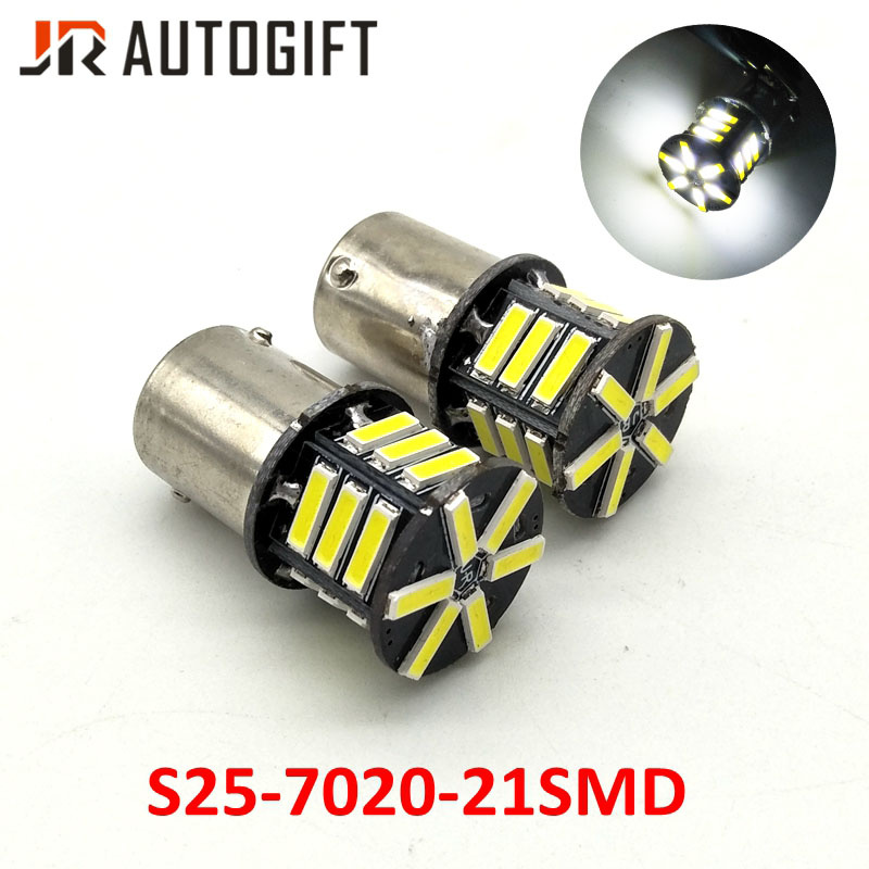 12V/24V Super White S25 21SMD 7014 7020 Auto Brake LED Bulbs