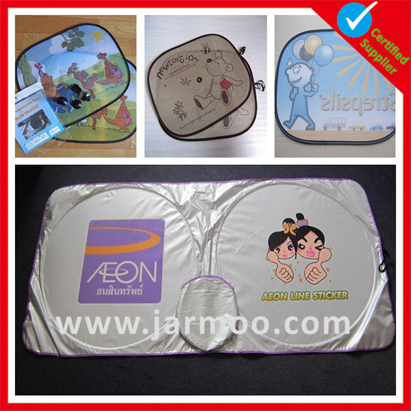 Colorful Silver Coated Fabric Car Window Sunshade