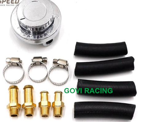 Chromed Silver Car Fuel Pressure Regulator 8mm/10mm Blow off Valve