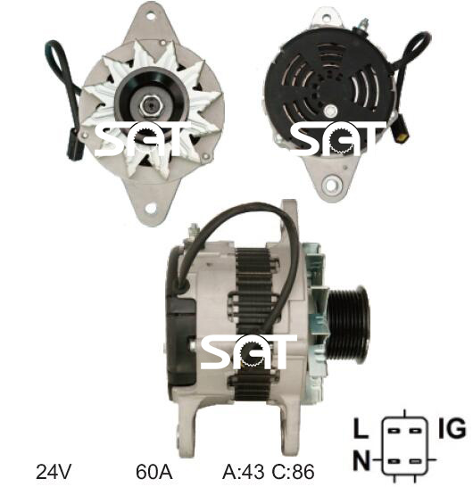 Sawafuji Alternator 23100-Z5709 27040-2400 23100-Bd008
