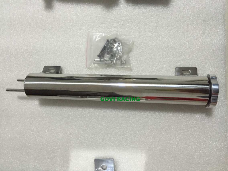 Billet Radiator Car Radiator Overflow Tank Polished Stainless Steel 2''x13''/2''x15''