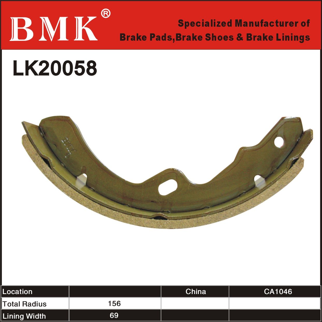Adanced Quality Brake Shoe (LK20058)
