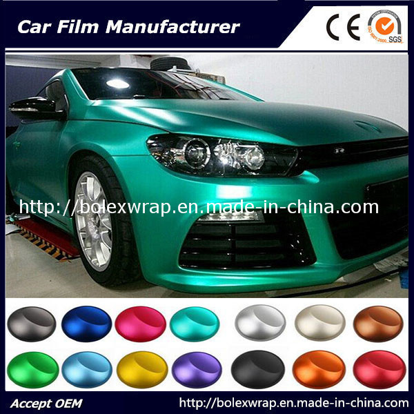 Tiffany Matte Chrome Ice Film Car Wrap Adhesive Vinyl 1.52m Width