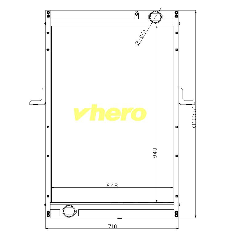 High Quality Auto Radiator Cooling system for Truck Foton Auman 1424113101002