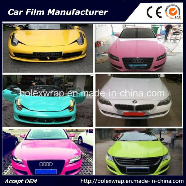 Self Adhesive Vinyl Glossy Colors Ccar Wrapping Vinyl Film, Car Matt Vinyl Wrap Car Sticker Film