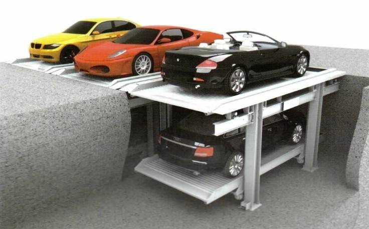 Pit Type Stacker 1 Space for Two Cars Parking Lift