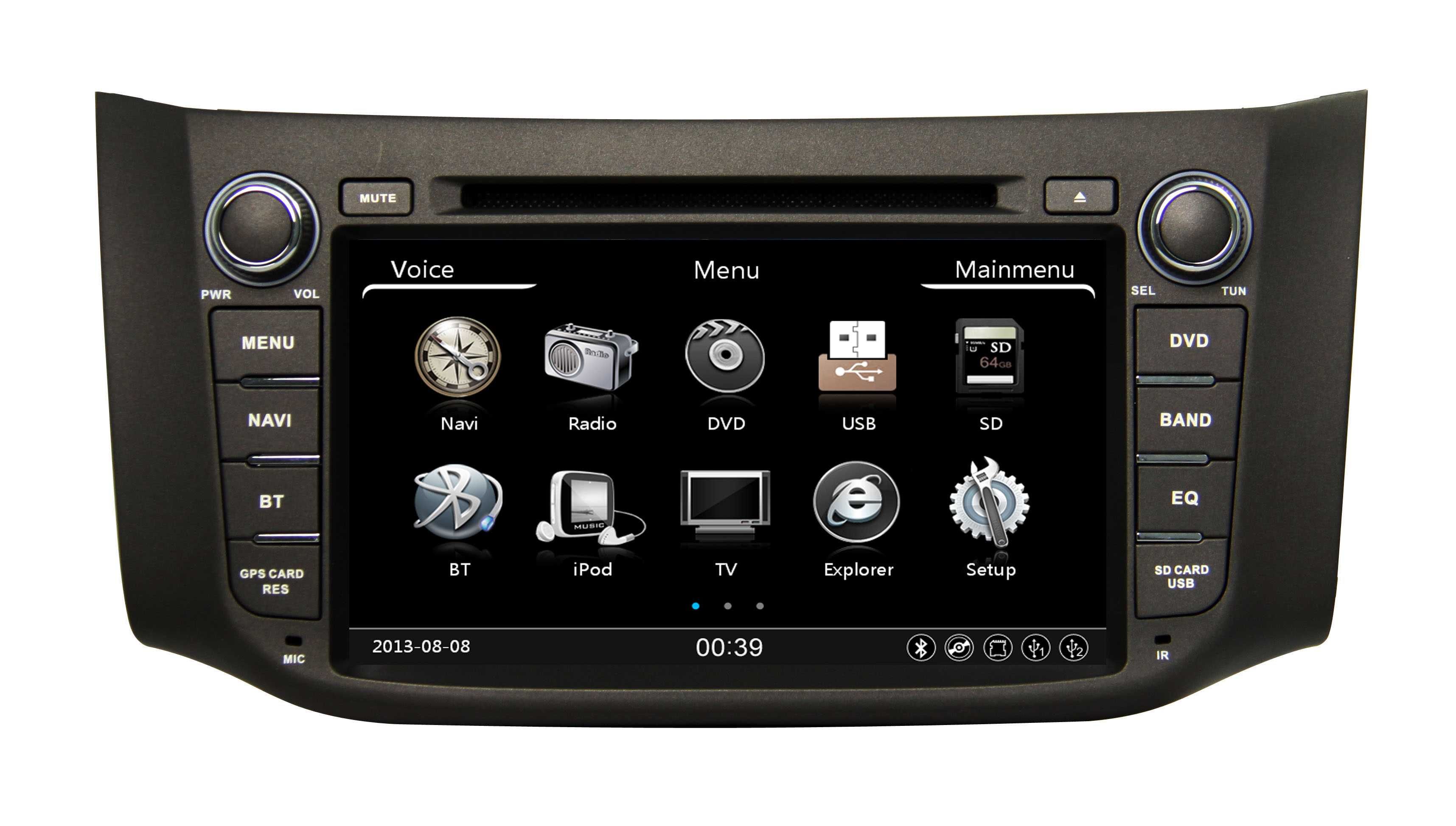 Factory OEM 1080P 2DIN Car DVD Player for Nissan Sylphy