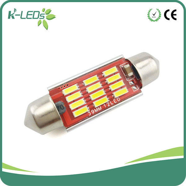 39mm Festoon LED Canbus 12*SMD4014 12-24V