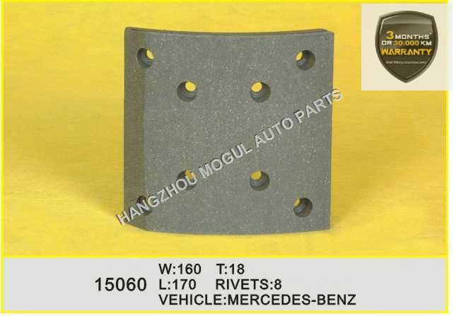 Premium Quality Brake Lining for Heavy Duty Truck (15060)