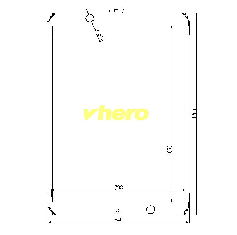 All Aluminum Heat Exchanger Auto Radiator for Technical Vehicle Dh225-7