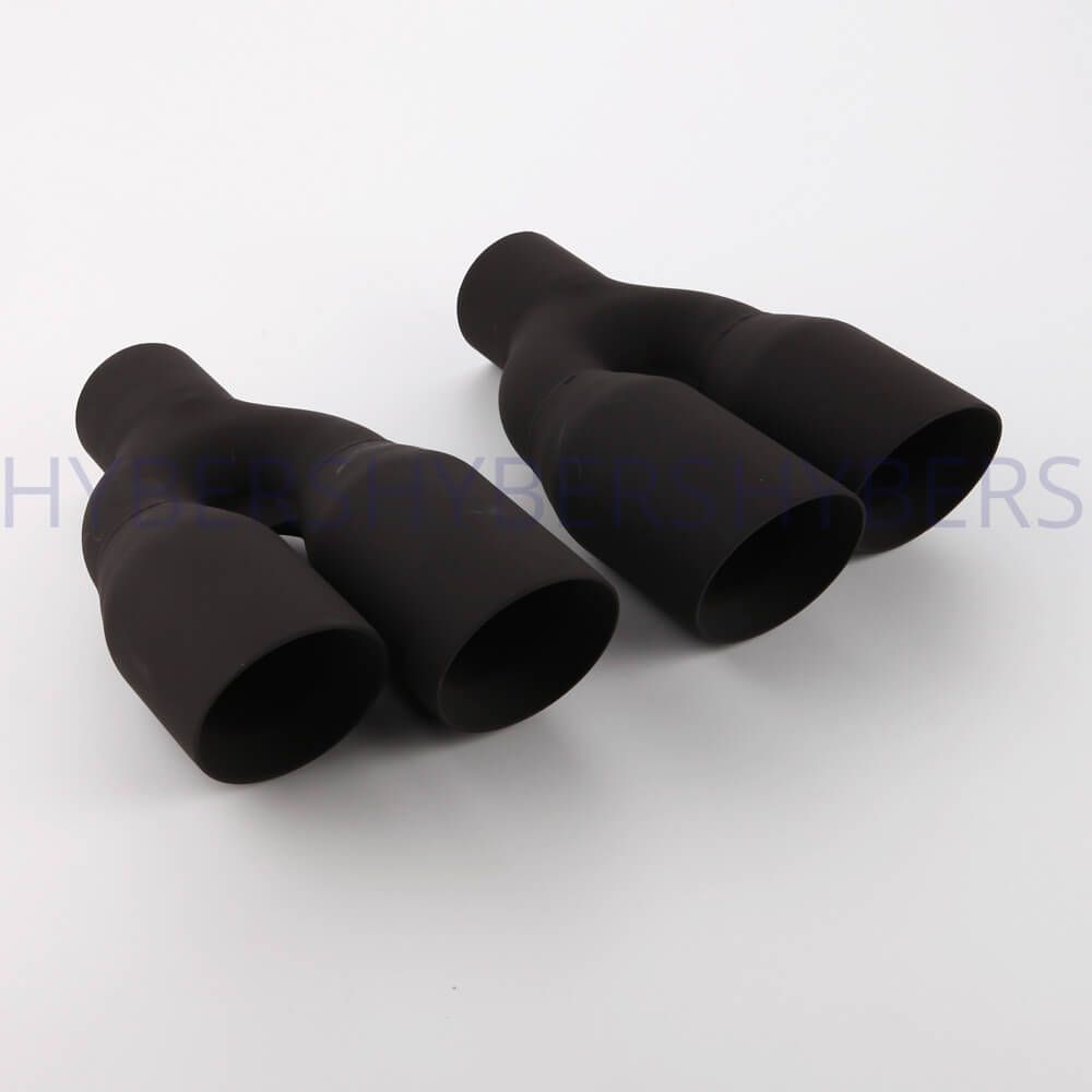 2.5 Inch Black Painted Stainless Steel Exhaust Tip Hsa1165