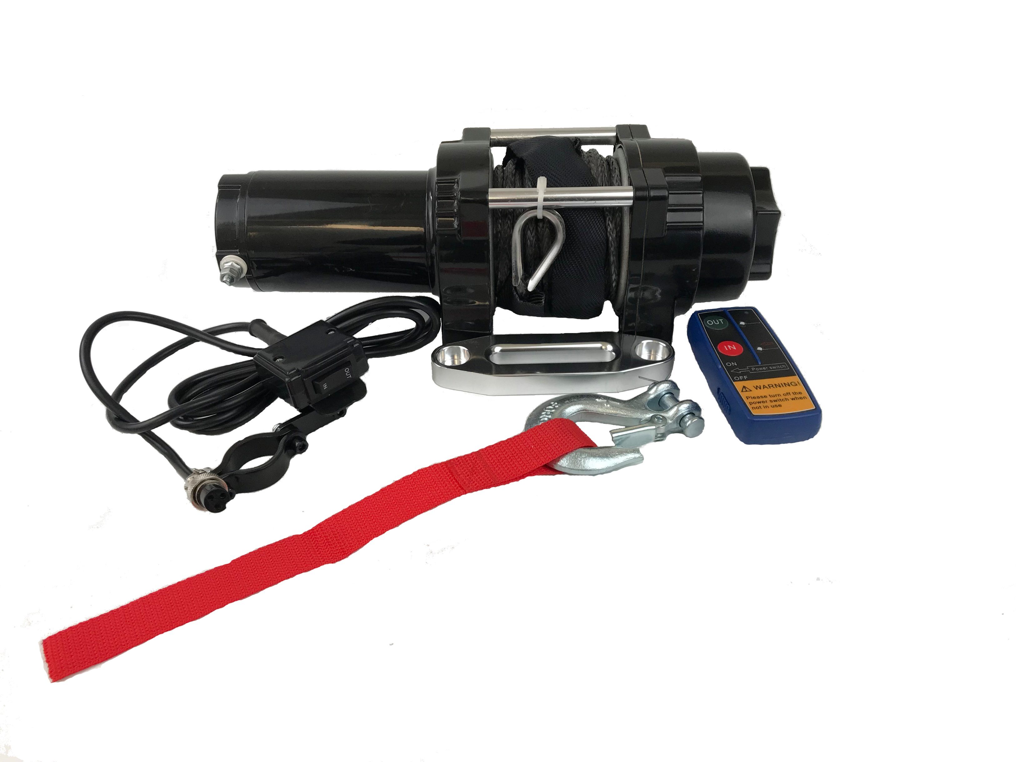 Waterproof Synthetic Rope ATV Winch with 2500 Lb Pulling