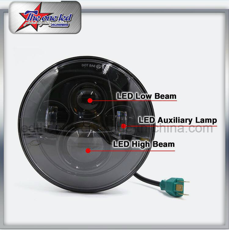 Super Bright LED Headlights for Jeep Wrangler 45W High Low Beam 7 Inch LED Jeep Headlghts