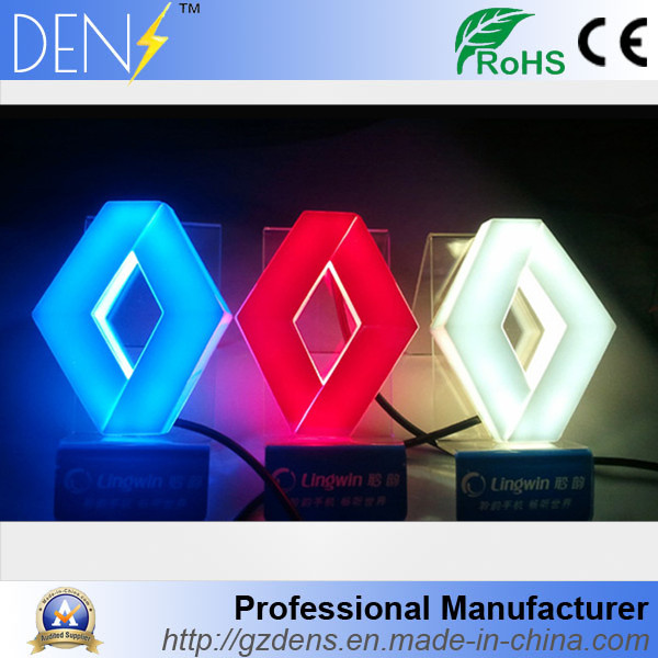 4D LED Light Rear/Back Car Logo LED Emblem for Renault