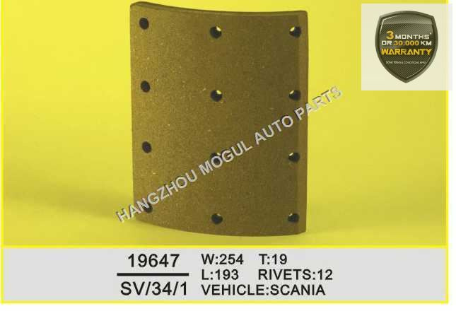 Hot Sale Brake Lining for Heavy Duty Truck (SV/34)