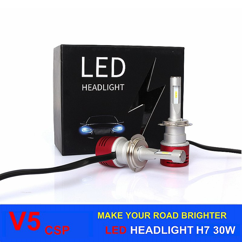 Auto Lighting LED Headlight Car Kit H7 60W 24V 8400lm V5 Auto LED Headlight H11 H1 H3 9005 9006 6000k