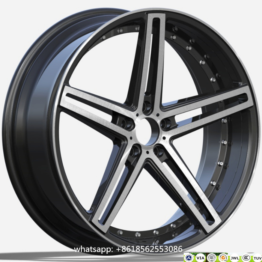 22*9j 22*10.5j Concave Casting Alloy Wheels with Rivets