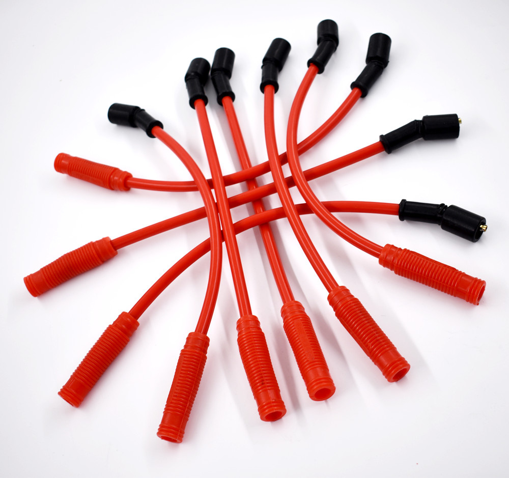 10.2mm Red Spark Plug Wires for C Hevy G Mc Truck 4.8 5.3 6.0 Vortec Engines