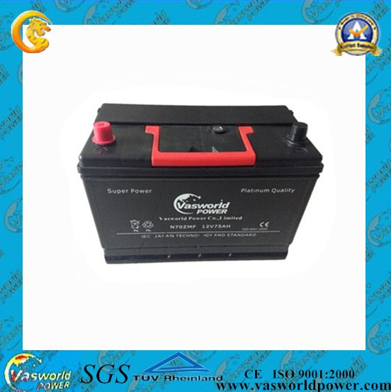 European 12V 75ah Maintenance Free Starter Battery DIN75