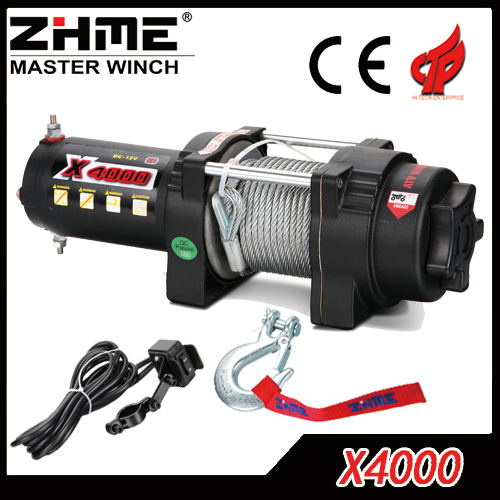 12V 4000lbs High Speed ATV/UTV Electric Winch for Light Duty