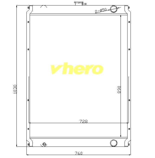 Heat Exchanger Aluminum Radiator for Technical Vehicle Case 240-3