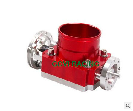 Unviersal Aluminum Throttle Body with 70/80/90mm Intake Pipe Manifold