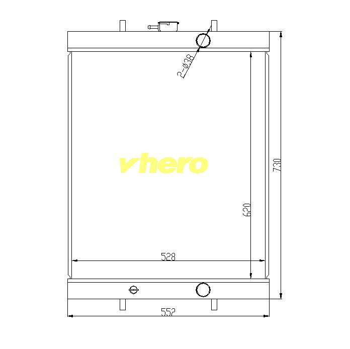 Heat Exchanger Cooler All Aluminum Radiator for Technical Vehicle Kubota 185-3