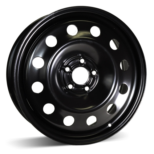 18X7 (5-108) Black Steel Wheel Rim