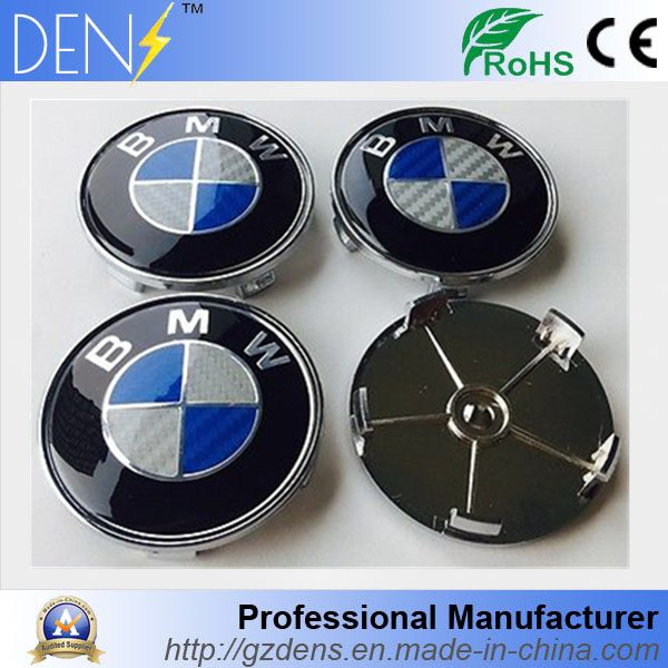 68mm Epoxy Blue White Carbon Fiber Center Cap
