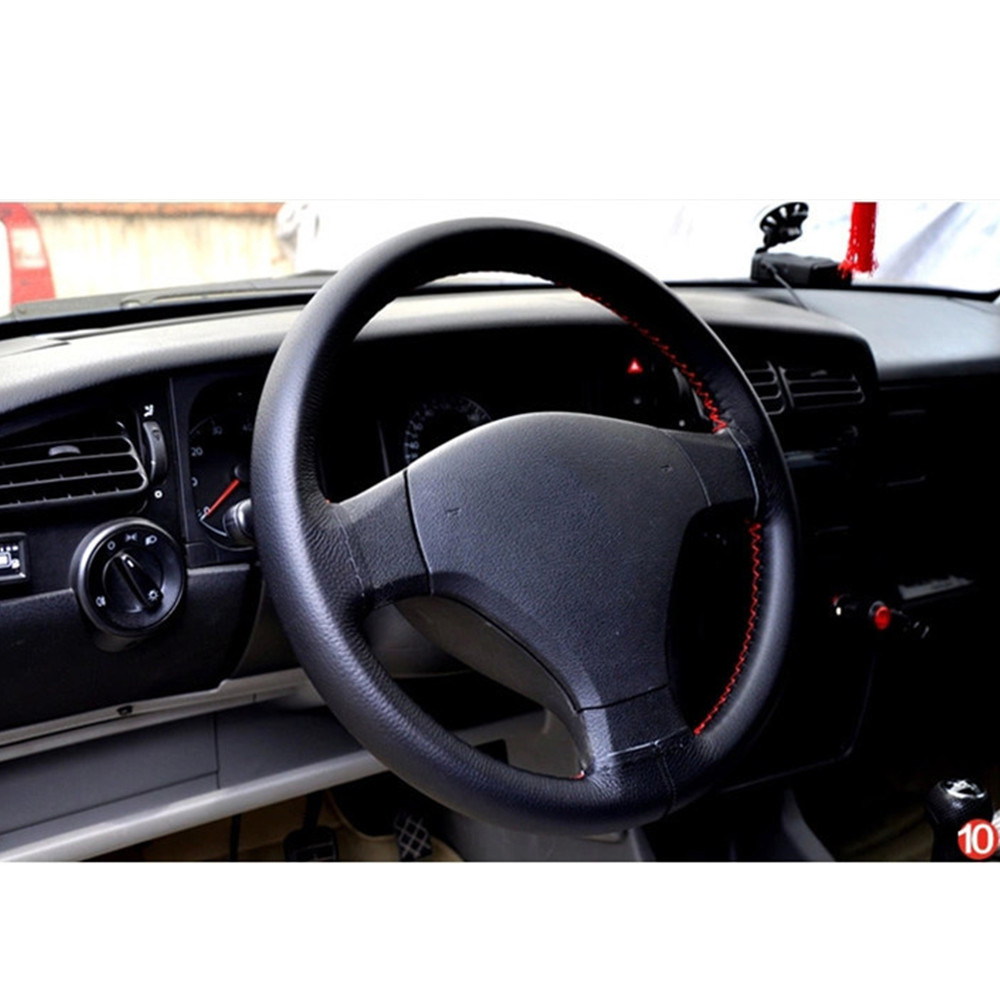 Car Steering Wheel Cover Microfiber Perforated Leather Handlebar Braid Steering-Wheel Covers Fit for 36cm 38cm 40cm Diameter