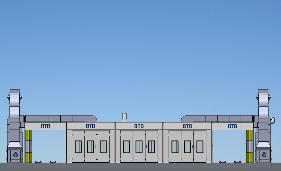 Btd 4s Shop Car Painting Booth+Preparation Room