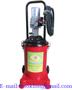 Pompa Pneumatica a Barile Per Grasso / Ingrassatore Pneumatico Carrellato Da 12 Kg