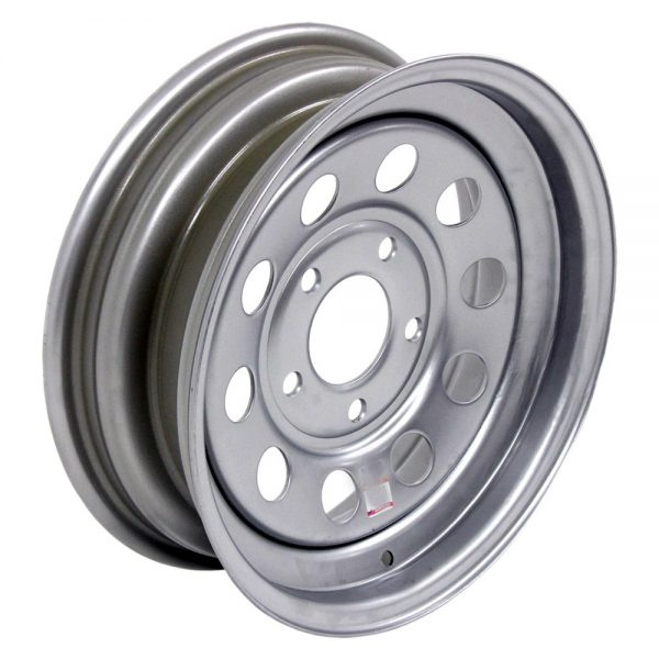 15X8 (5-6.5) Modular Silver Trailer Wheel Rim