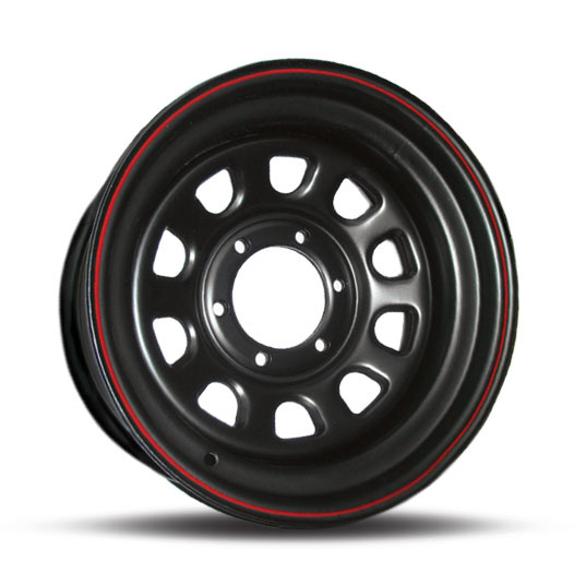 15X8 (6-5.5) Daytona Black Wheel for Jeep