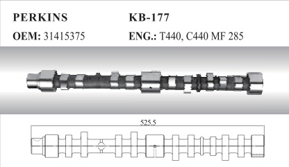 Auto Camshaft 31415375 for Perkins