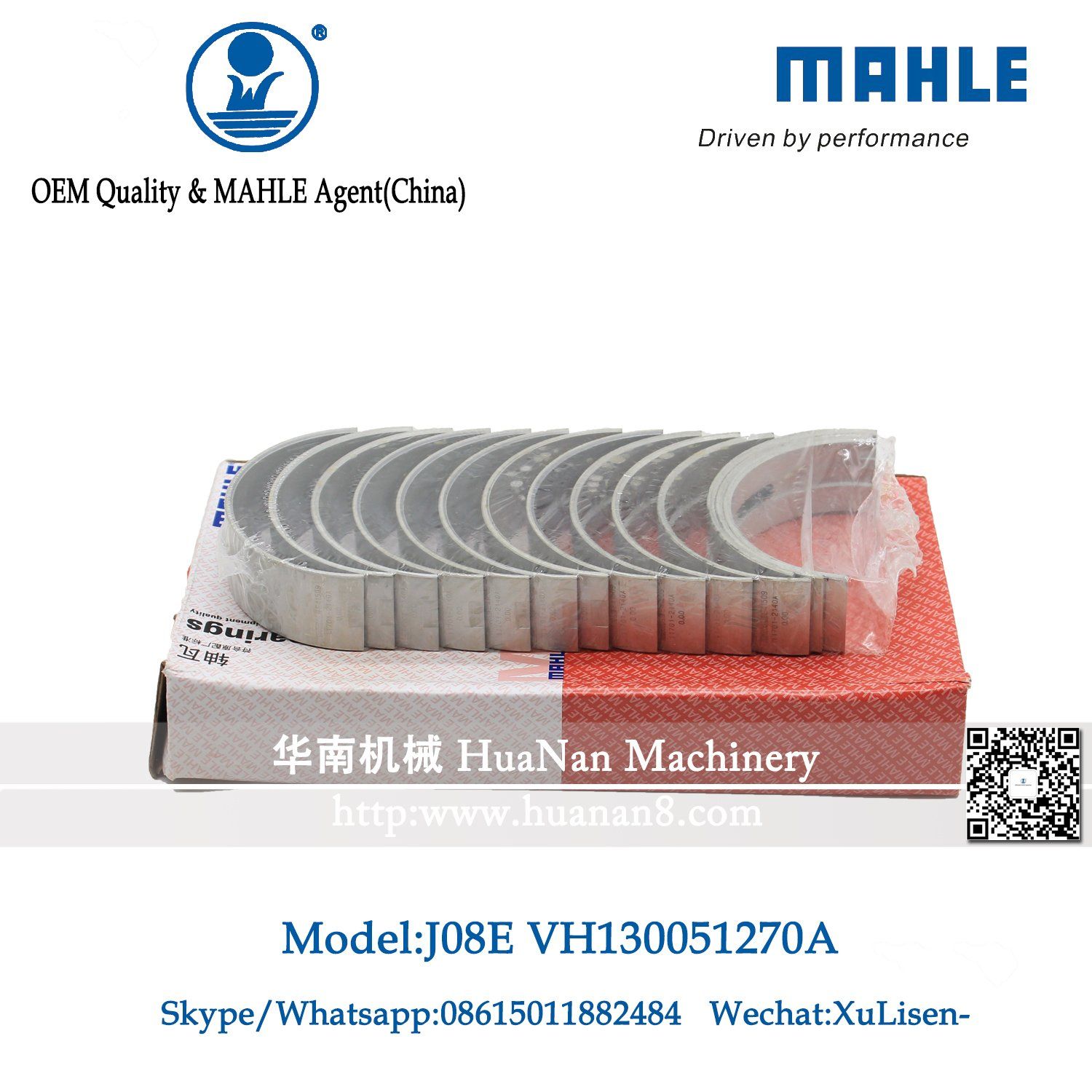 Mahle J08e Main Bearing for Sk330-8