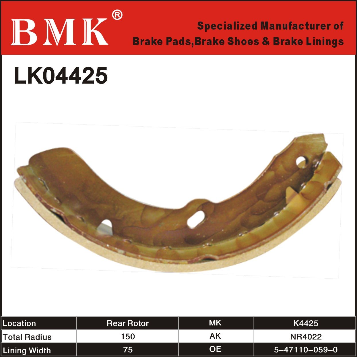 High Quality Brake Shoes (K4425)