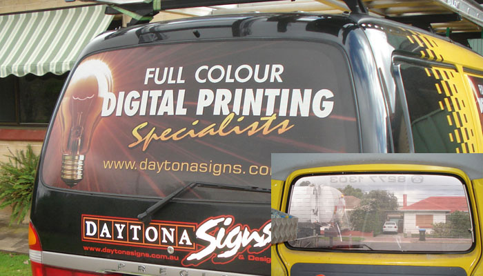 Custom Perforated Vinyl Window Sticker