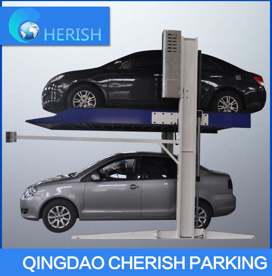 Double Cylinder Home Garage Hydraulic 2 Post Car Parking Lift