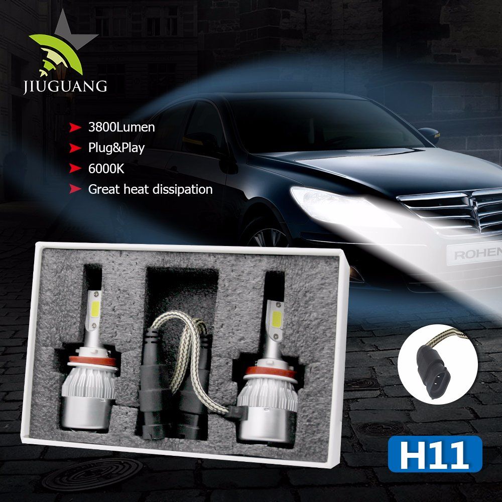 12V Car Headlight Bulbs H4 H11 9005 H7 LED Light Kit