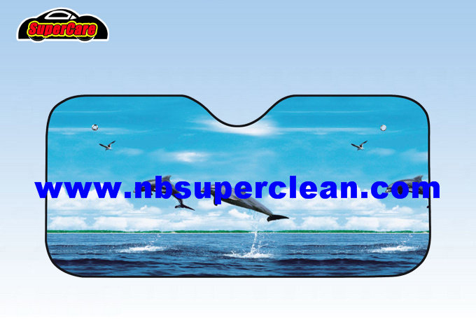 Aluminum Foil Material and Front Windshield Shades Type Bubble Retractable Car Sunshade