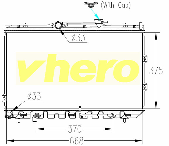 Aluminum Plastic Auto Radiator for KIA Spectra 04-09, OEM: 253102f030
