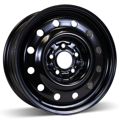 15X6 (5-108) Steel Snow Wheel Black